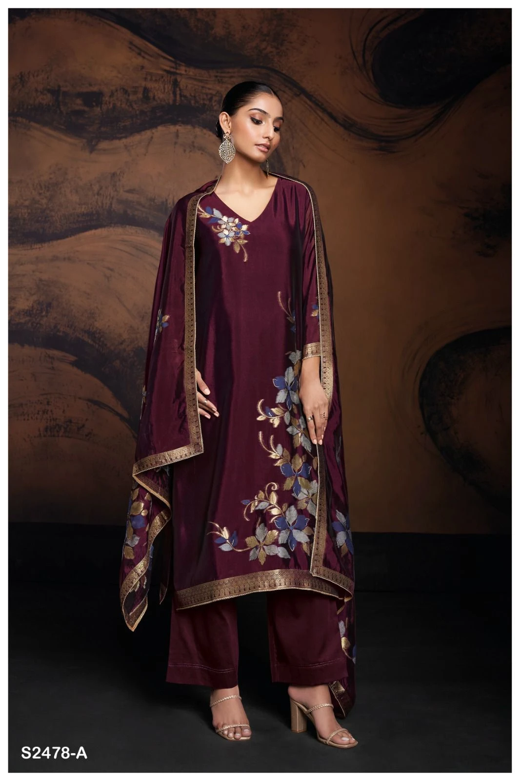 Ganga Evania 2478 Premium Viscose Woven Silk Wholesale Fancy Salwar Suit Catalog — Wholesale Salwar Suits, Ganga wholesale from Surat - Gallery Image 6